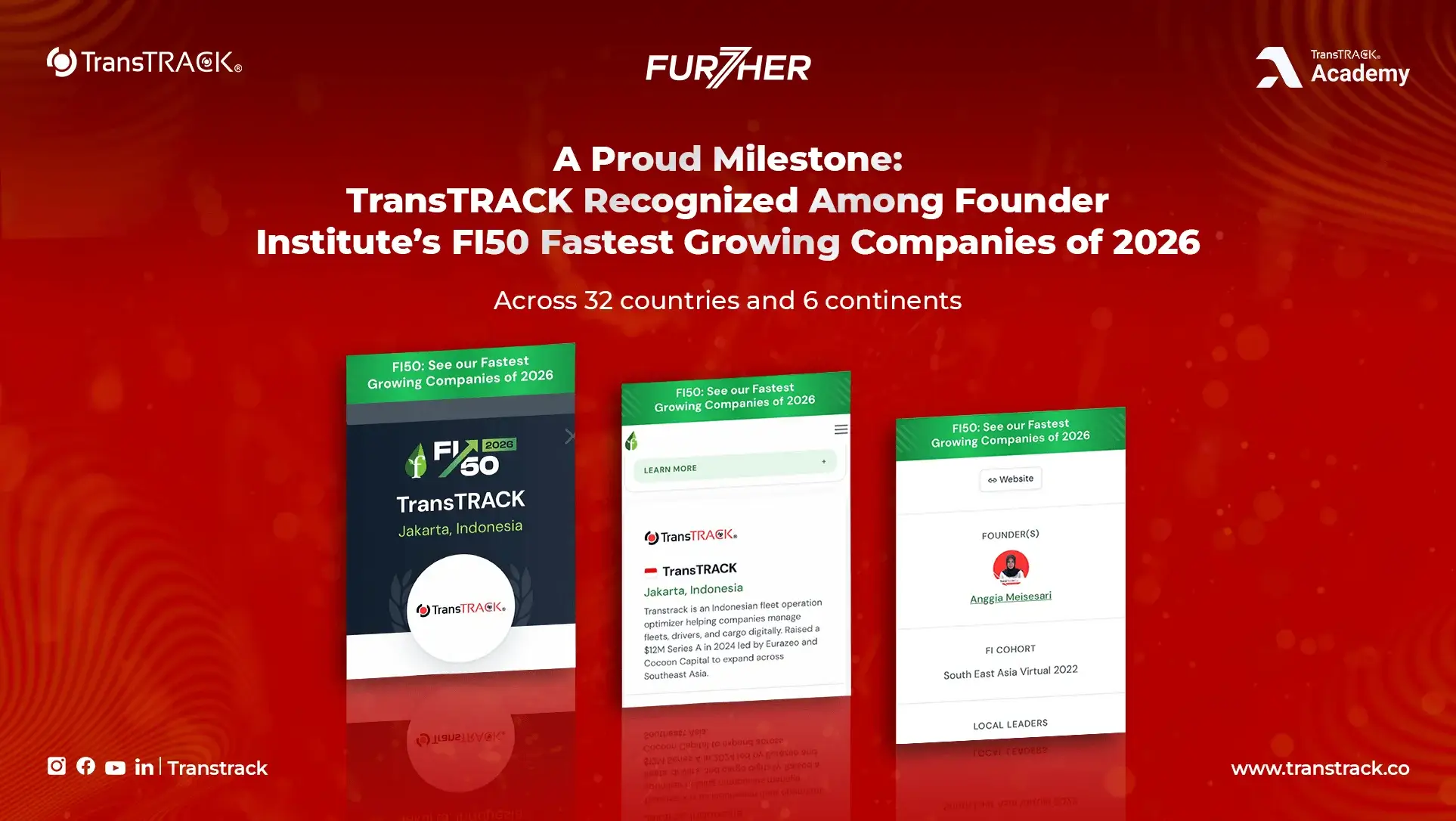 Memasuki Tahun ke-7, TransTRACK Raih Pengakuan Global sebagai FI50 “Fastest Growing Companies of 2026”